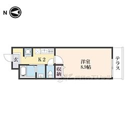 MAISON DOUCE浜大津 1階1Kの間取り