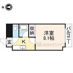 Ｎａｓｕ21 3階1Kの間取り