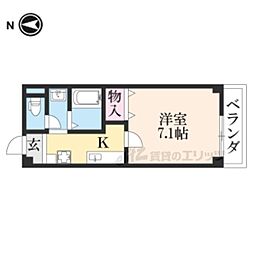 JR東海道・山陽本線 能登川駅 徒歩12分の賃貸アパート 1階1Kの間取り
