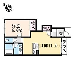 マミーユ 1階1LDKの間取り