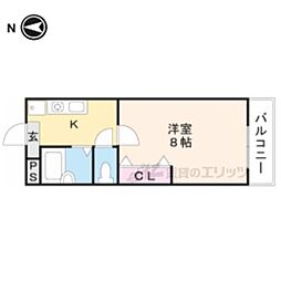 アルトゥーラ 2階1Kの間取り