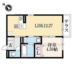 ロイヤルメゾンＨＹＳ 1階1LDKの間取り