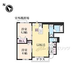 グレイスレジデンス比叡山坂本 2LDKの間取図画像