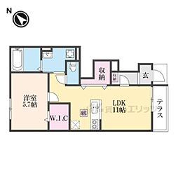 SUNNY HOME 1LDKの間取図画像