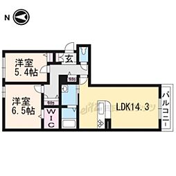 シャーメゾン湖都 2LDKの間取図画像