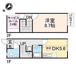 トリパーノ伊藤 2DKの間取図画像