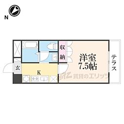 メゾン・ラヴィアンローズ2 1Kの間取図画像