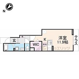 アンジュT&N ワンルームの間取図画像