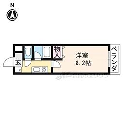 グランディールseta 1Kの間取図画像