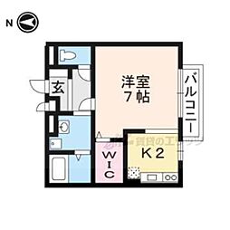 ソレイユ 1Kの間取図画像