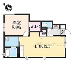 サンライズ平田 1LDKの間取図画像