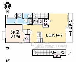 レイピア1 1LDKの間取図画像