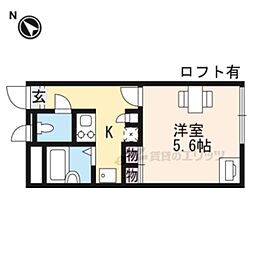 レオパレスUME 1Kの間取図画像