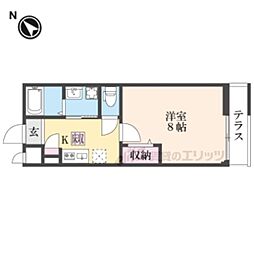 フェニックス2 1Kの間取図画像