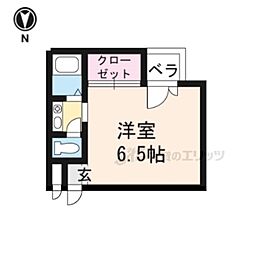 casa神領 1Kの間取図画像