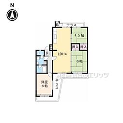 びわ湖美空第2団地13号棟 3LDKの間取図画像