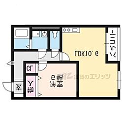 ハートフルマンションaim 1LDKの間取図画像