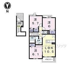 アクアリージョン 3LDKの間取図画像