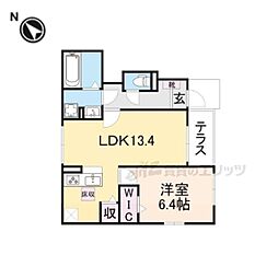 グランコスタ 1LDKの間取図画像