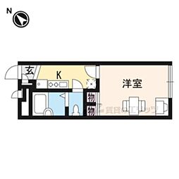 レオパレス住吉 1Kの間取図画像