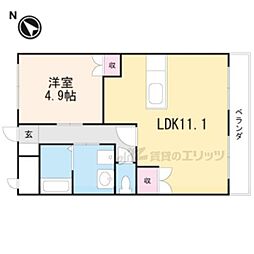 ブリーゼコートDS 1LDKの間取図画像
