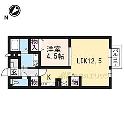 グランダールクラタ 1LDKの間取図画像