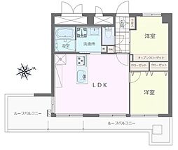 シャンボール恵比寿 2LDKの間取図画像