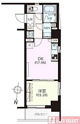 ルモンド南麻布 1DKの間取図画像
