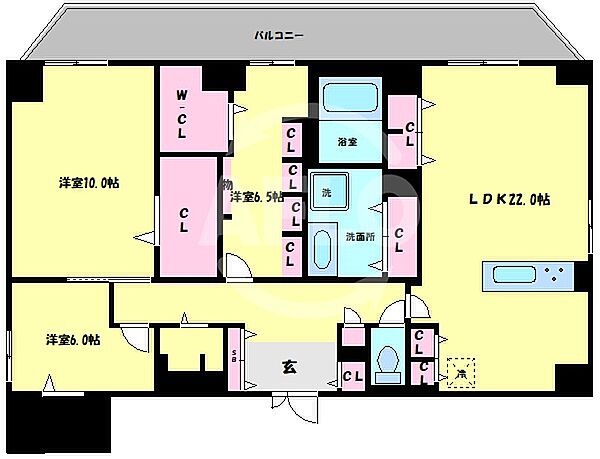 画像2:ラ・メゾンヴェール上町　間取り