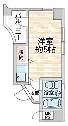 ノバカネイチ本町御堂 ワンルームの間取図画像