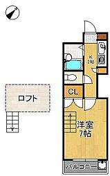 サンワパレス折尾III 2階