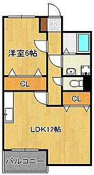 ダイヤモンドライフ 1LDKの間取図画像