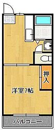 パークサイド太田 1Kの間取図画像