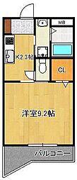 フレンテ二島 1Kの間取図画像