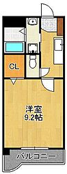 フレンテ二島 1Kの間取図画像