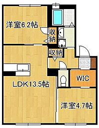 セレッソ2 2LDKの間取図画像