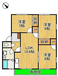 フレグランスヴィラA 3LDKの間取図画像