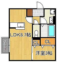 D-ROOM桜 本城 2階/-