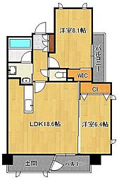 ロイヤル光貞台 2LDKの間取図画像