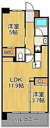 コンダクトレジデンス二島 2LDKの間取図画像
