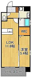 Muu.黒崎 10階1LDKの間取り