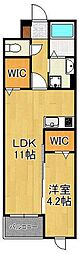 ルナベル 1LDKの間取図画像