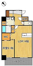 RISO CORE 3階1LDKの間取り