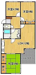 ホワイトキャッスル東鳴水 3LDKの間取図画像