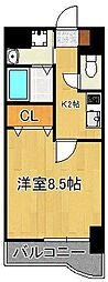 グランド・コスモ 1Kの間取図画像