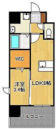 YSP黒崎 1LDKの間取図画像