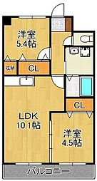 ヴィリアパス 2LDKの間取図画像