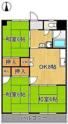ダルマックスビル 3DKの間取図画像
