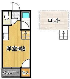 メイプル鳴水 ワンルームの間取図画像