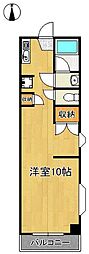ベルハウス穴生 1Kの間取図画像